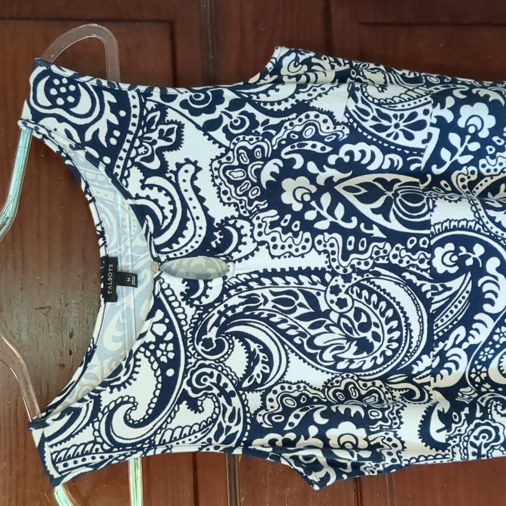 Talbots Knit Jersey Maxi Dress Paisley - Picture 4 of 9